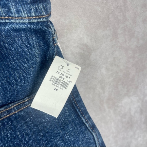 Old Navy High-Waisted Button-Front Mini Denim Jean Skirt In Blue SIze 26 NWT - Picture 4 of 5